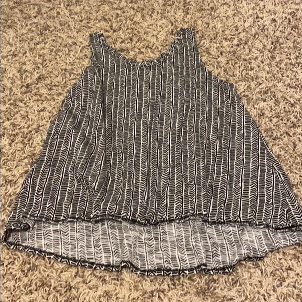 black and white pattern tank